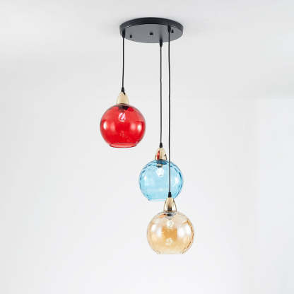 Hailie Pendant Light Water Ripple Glass Cluster