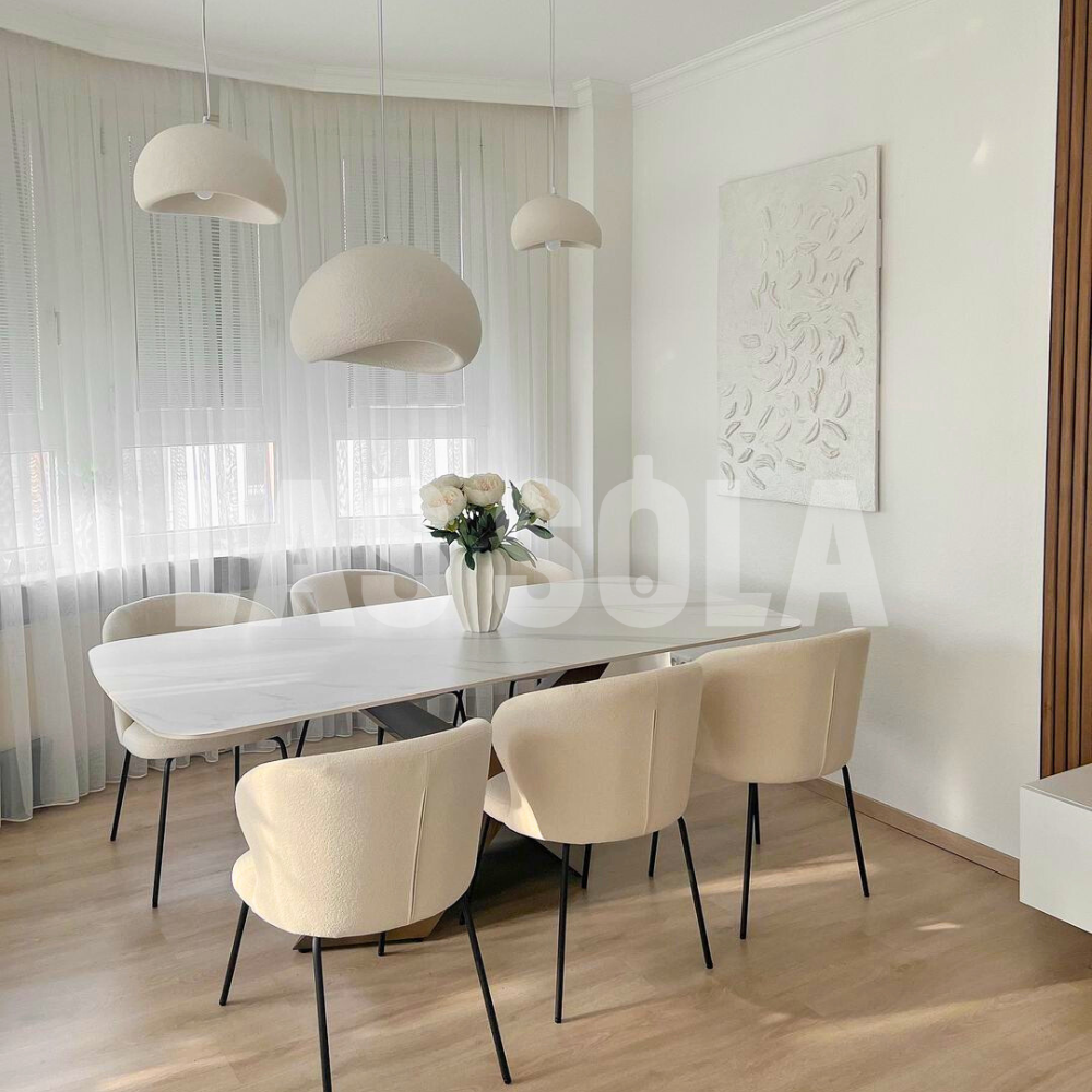 Wabi-Sabi Cloud Pendant Lights over Dining Table Byers Wabi-Sabi Spherical Cloud Pendant Light