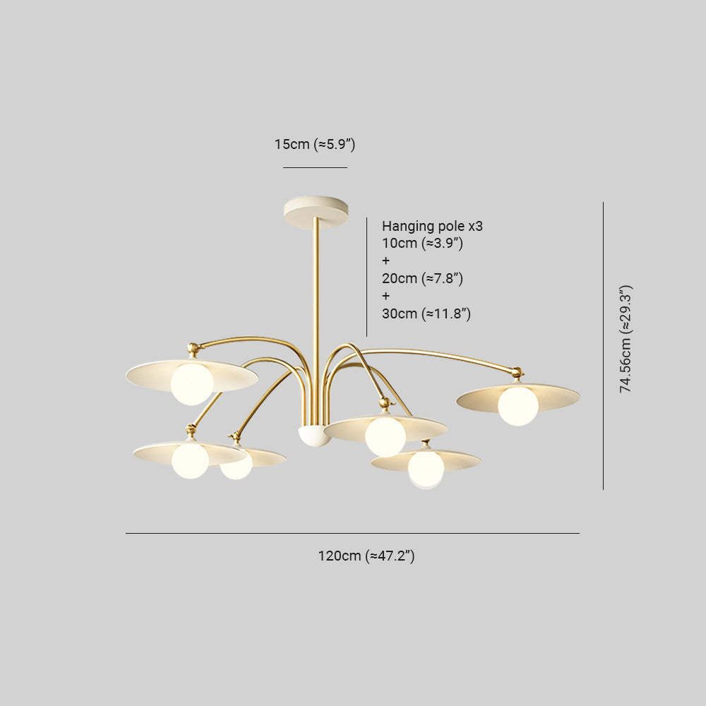 Cairns pendant light dimensions: height and width.