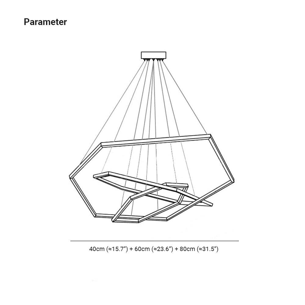 Edge Minimalist Geometric Pendant Light dimensions