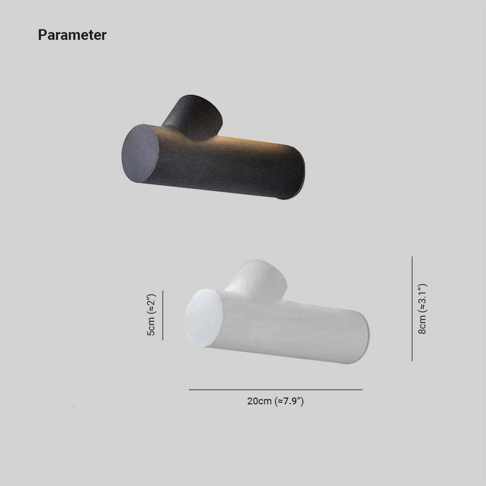 Orr Modern Wall Lamp Dimensions - Black & White