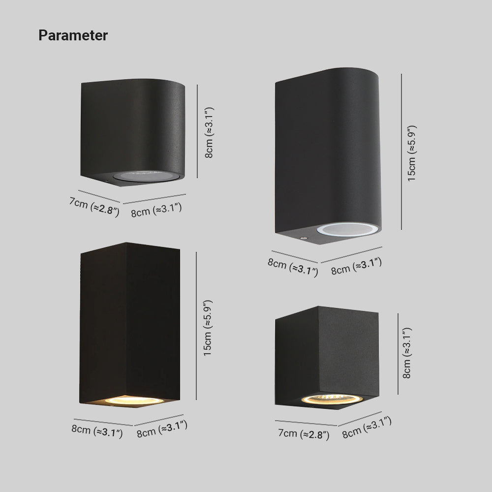 Orr Outdoor Wall Lamp dimensions, Las Sola lighting