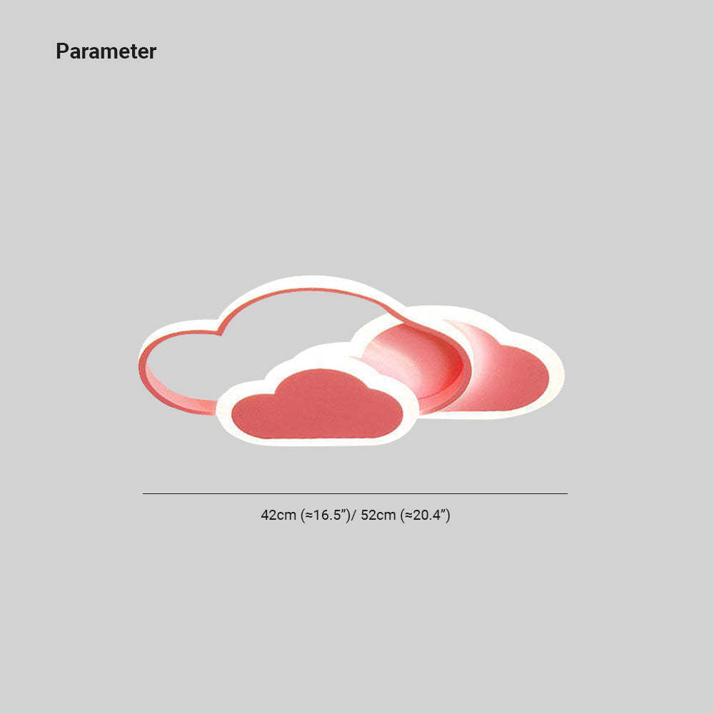 Quinn Modern Ceiling Light - Dimensions, Pink Cloud