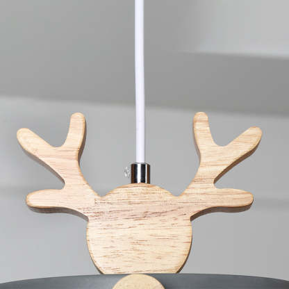 Morandi Deer Pendant Light - Wood Chandelier, Las Sola