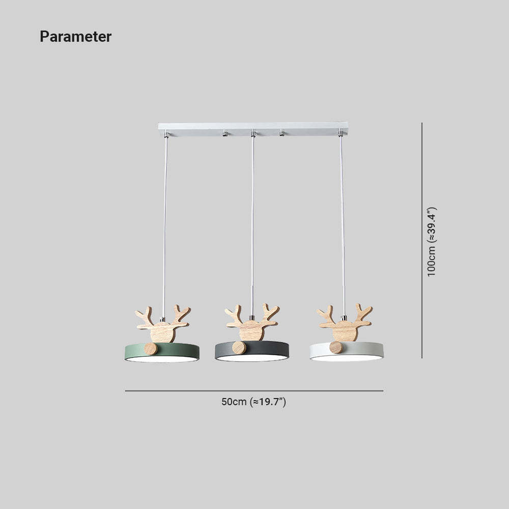 Morandi Deer Pendant Light Dimensions - Las Sola Lighting