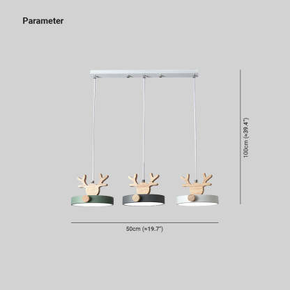 Morandi Deer Pendant Light Dimensions - Las Sola Lighting