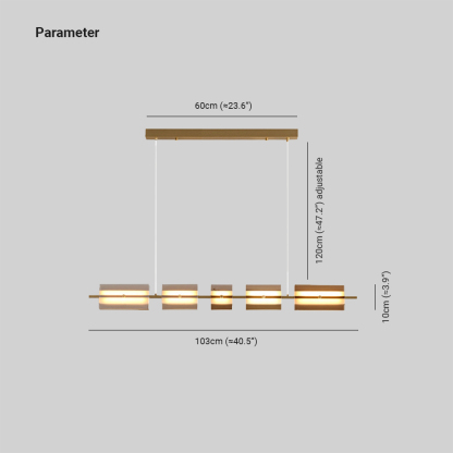 Evette Modern Nordic Linear Copper Glass Pendant Light Brass