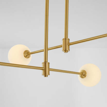 Valentina pendant light, brass and glass detail