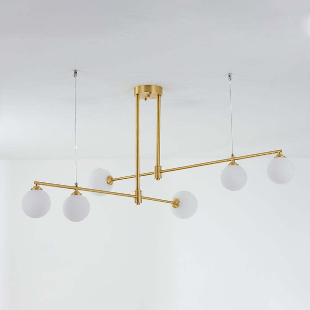 Gold modern bubble pendant light, Lassola Valentina style