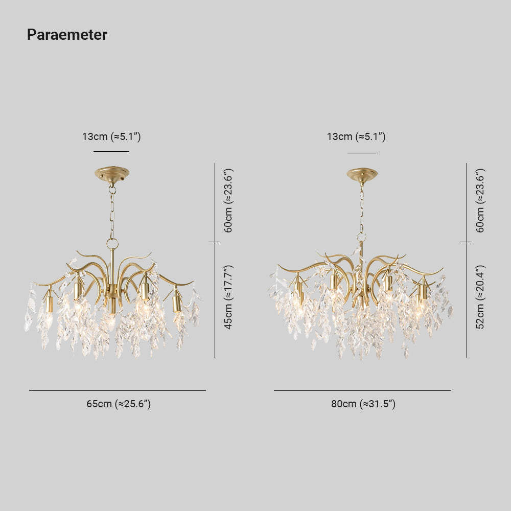 Marilyn Chandelier Dimensions - 65cm and 80cm options