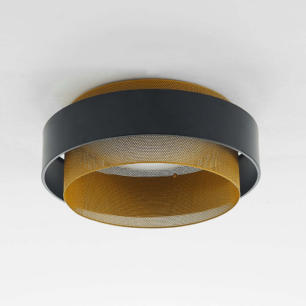 Modern Quinn Ring Ceiling Light - Gold and Black Design