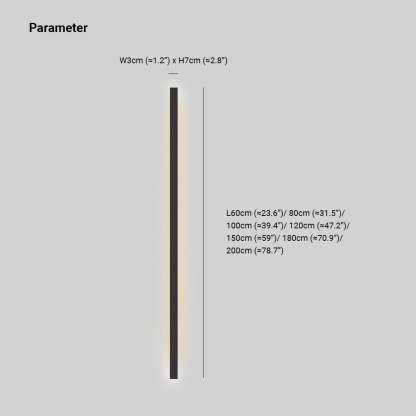 Edge LED Wall Lamp dimensions