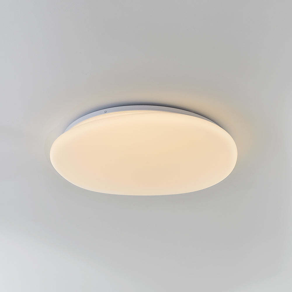 Quinn Modern Pebble Ceiling Light on white ceiling