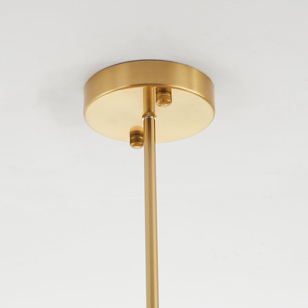 Hailie Chandelier Brass Ceiling Mount - Art Deco Lighting