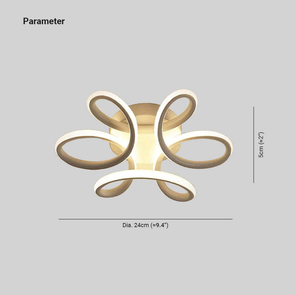 Lacey Modern Flower Ceiling Light - Dimensions