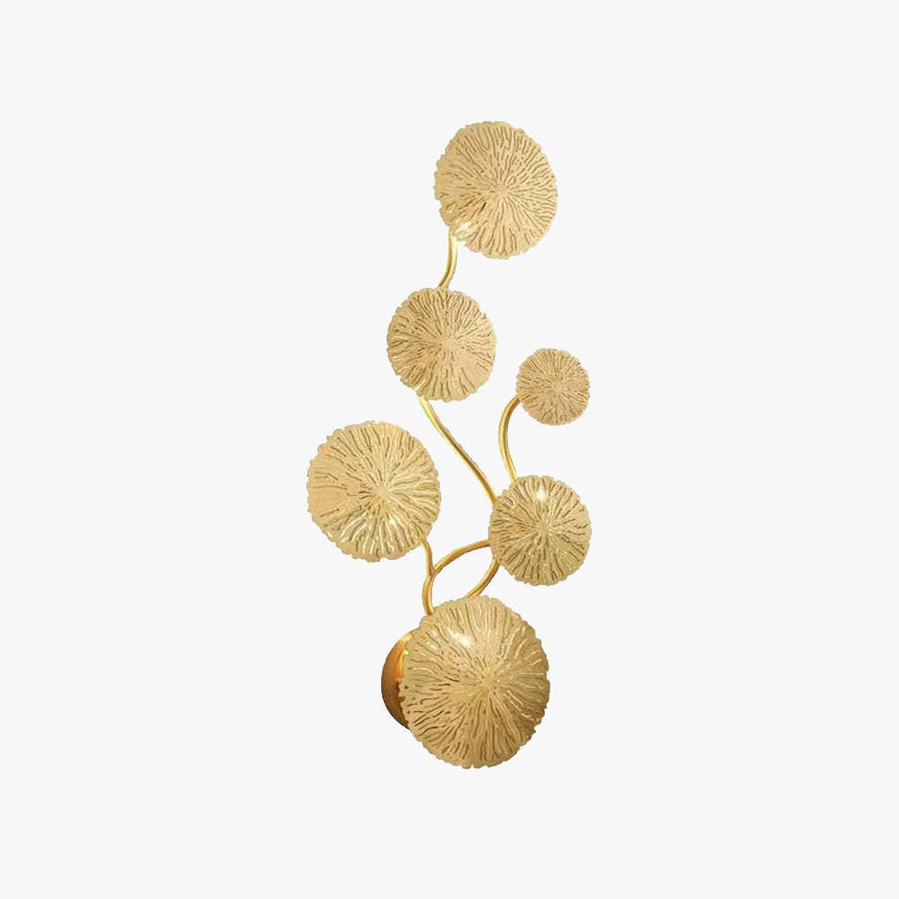 Gold Knox Lotus Leaf Wall Lamp