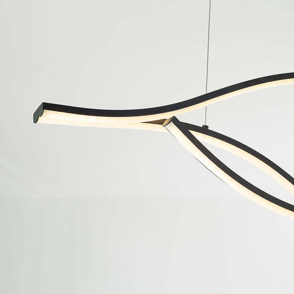 Modern Louise Pendant Light - Curved Metal Design