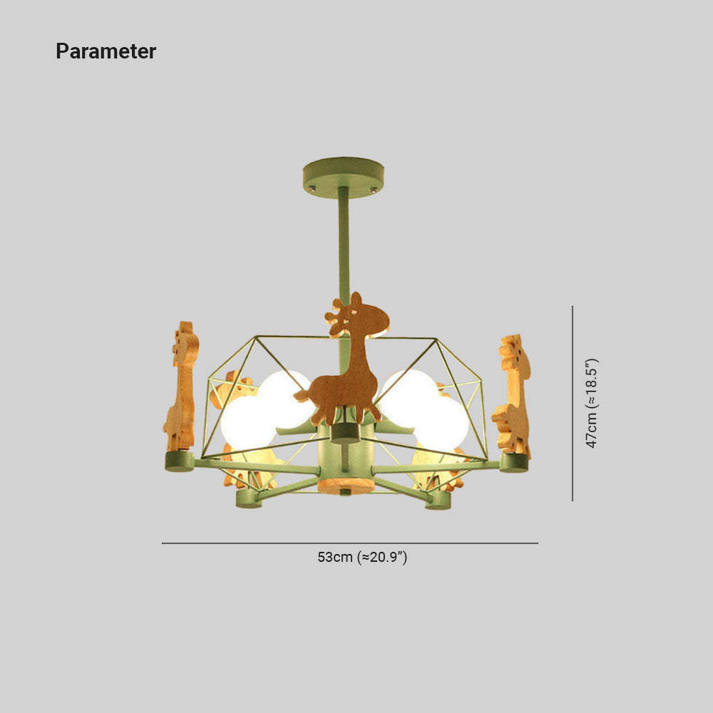 Giraffe LED light dimensions for kids room