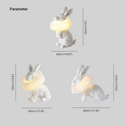 Alice Decorative Modern Rabbit Table Lamp Resin Bedroom