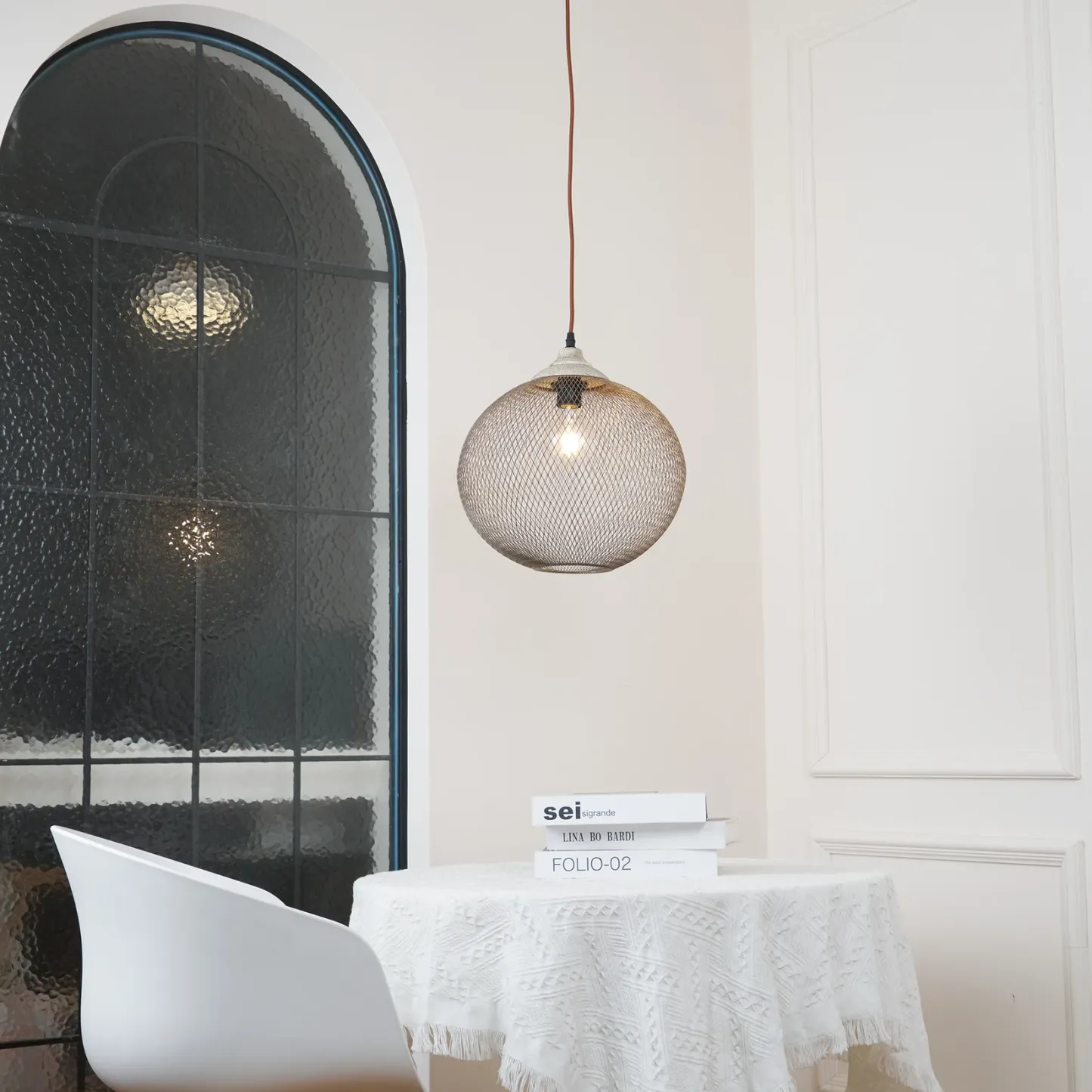Hailie Modern Metal Rust Color Pendant Light Dining Room Bedroom