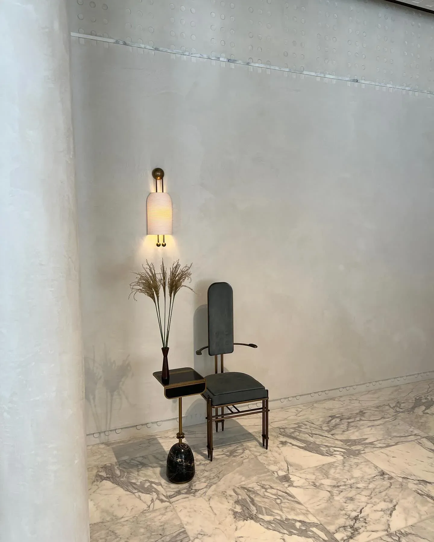 Alessio Metal Glass White Wall Lamp Dining Room Bedroom