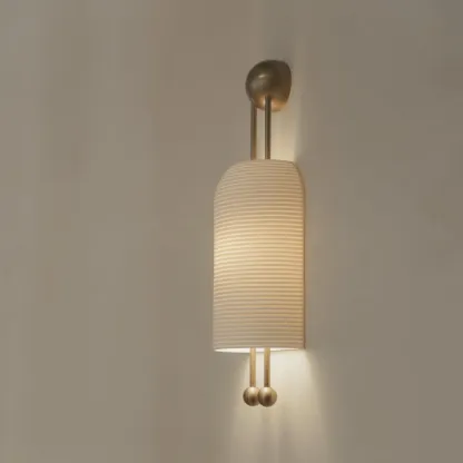Alessio Metal Glass White Wall Lamp Dining Room Bedroom