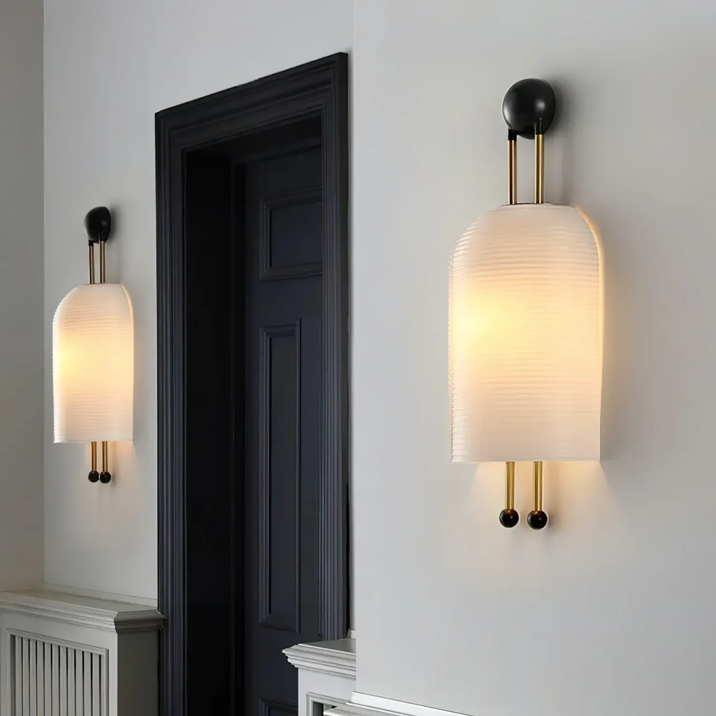Alessio Metal Glass White Wall Lamp Dining Room Bedroom