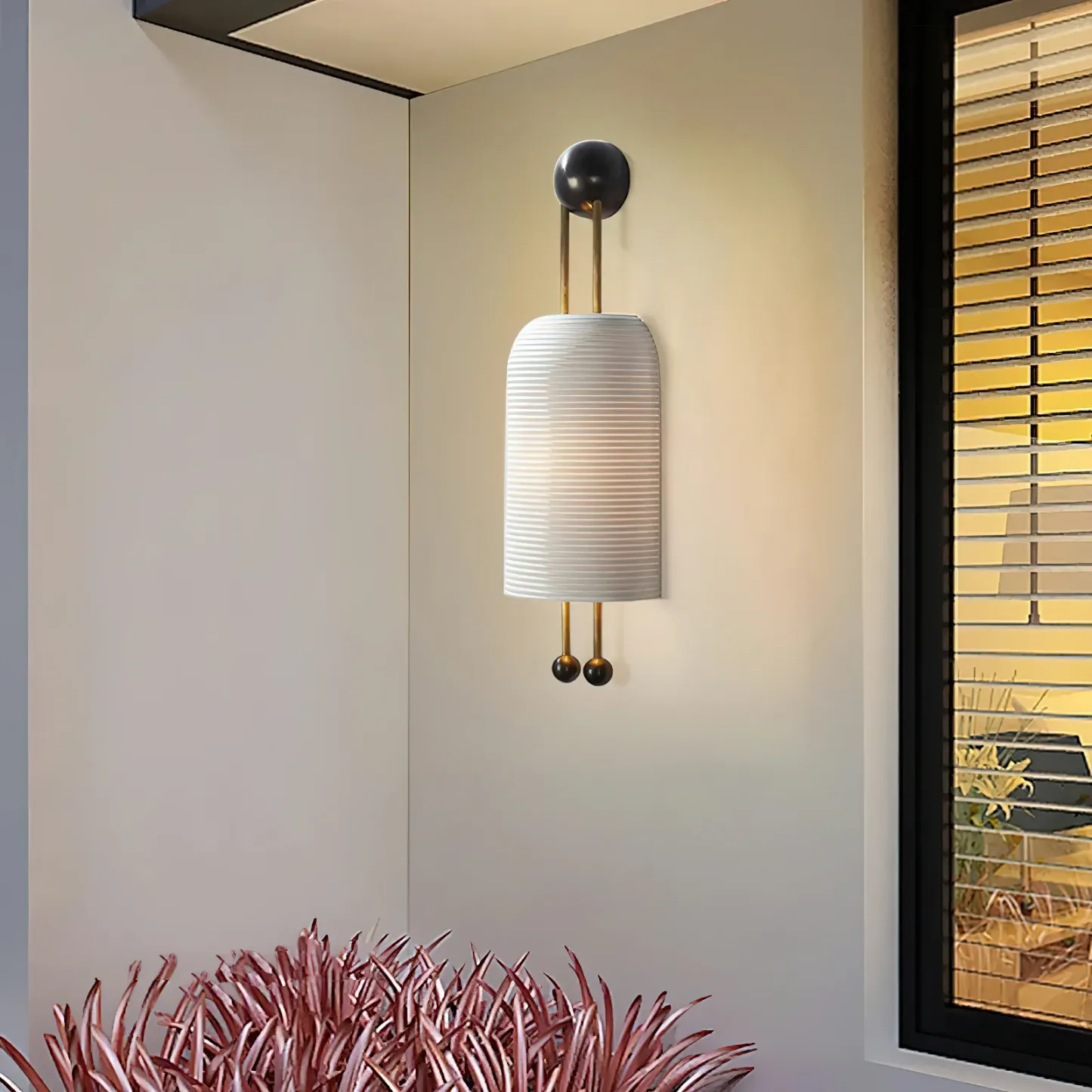 Alessio Metal Glass White Wall Lamp Dining Room Bedroom