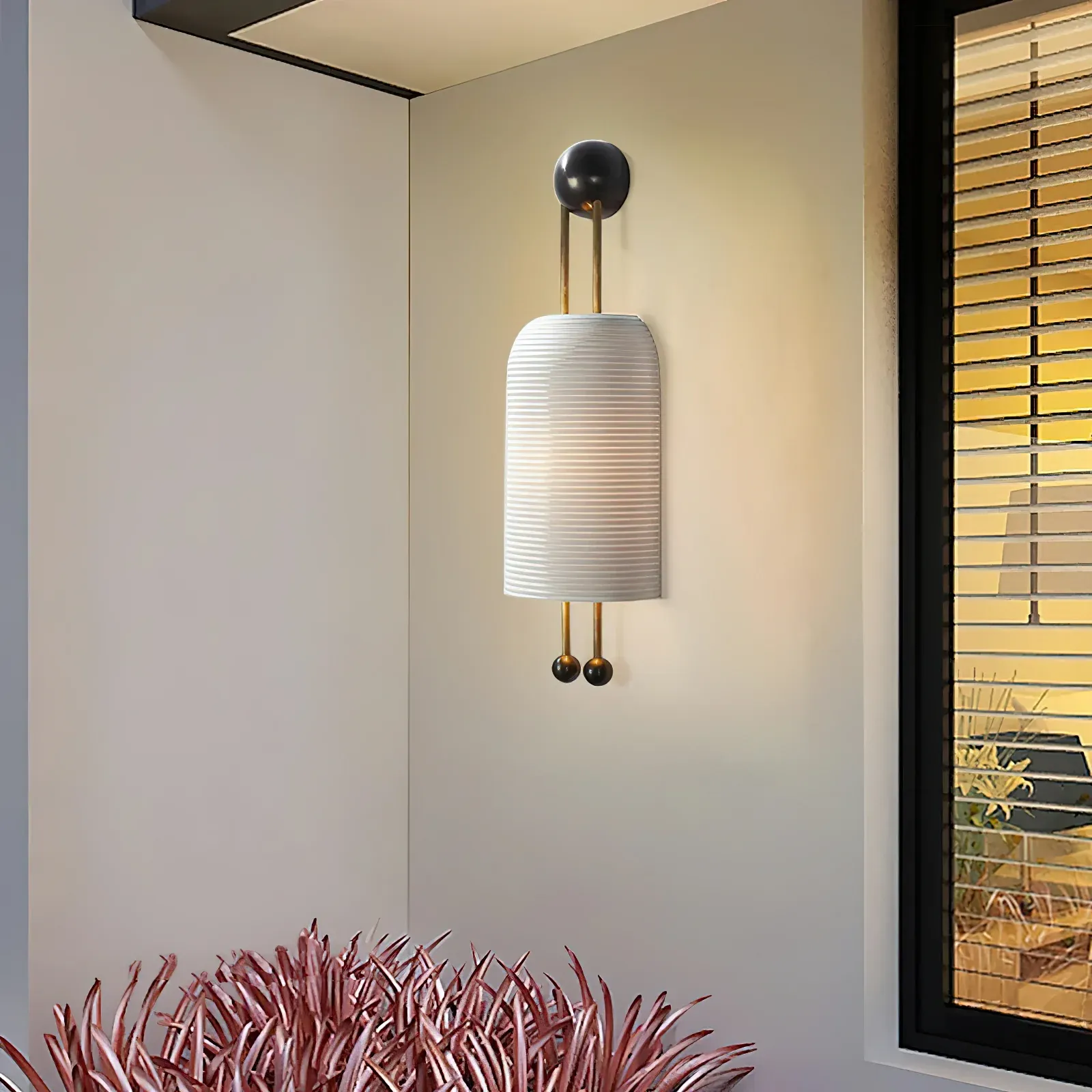 Alessio Metal Glass White Wall Lamp Dining Room Bedroom