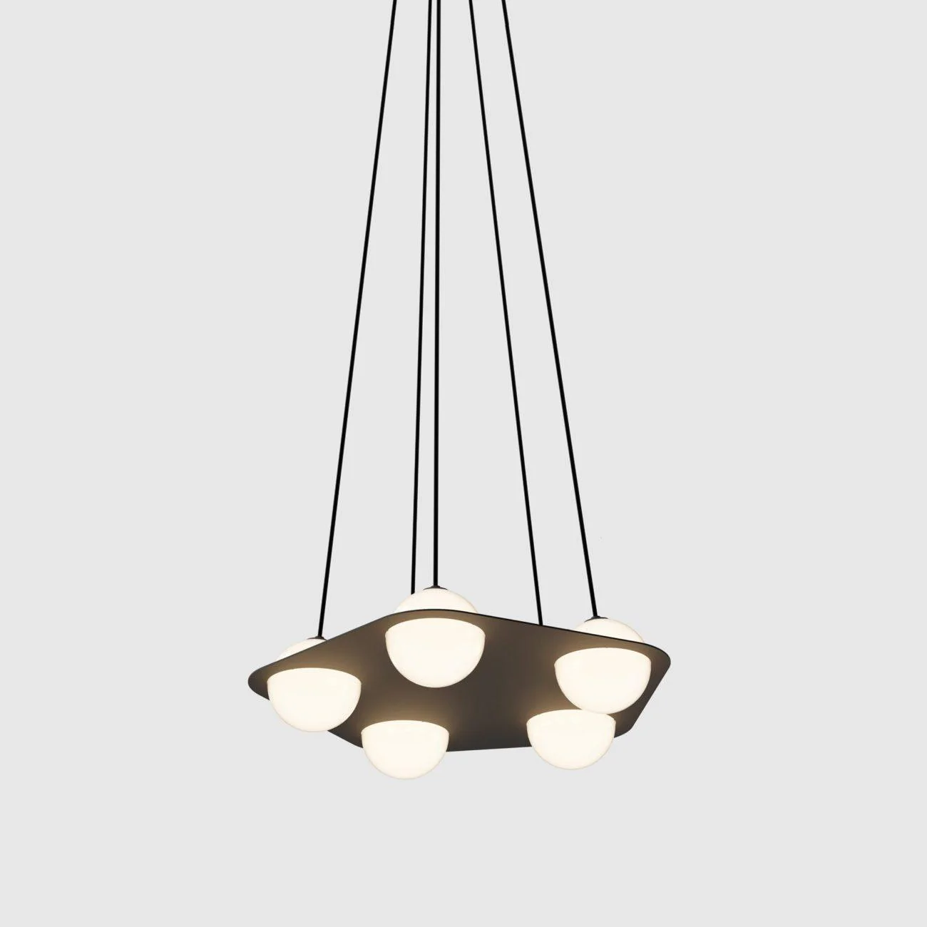 Orr Minimalism Black Metal Glass Pendant Light Bedroom Living Room