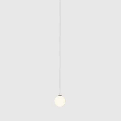 Orr Minimalism Black Metal Glass Pendant Light Bedroom Living Room