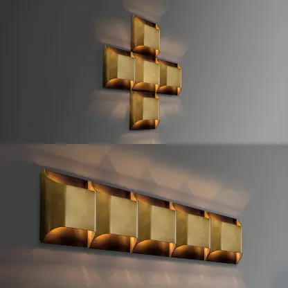 Orr Vintage Industrial Square Metal Wall Light Hallway Bathroom Bedroom