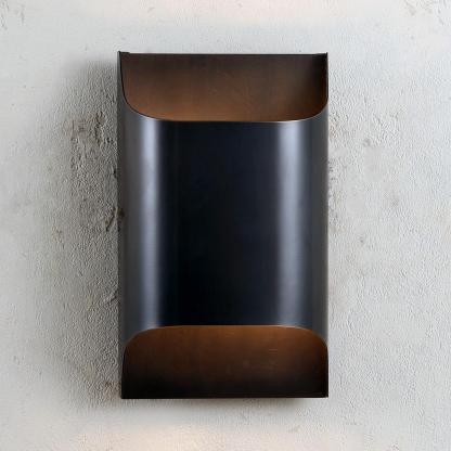 Orr Vintage Industrial Square Metal Wall Light Hallway Bathroom Bedroom