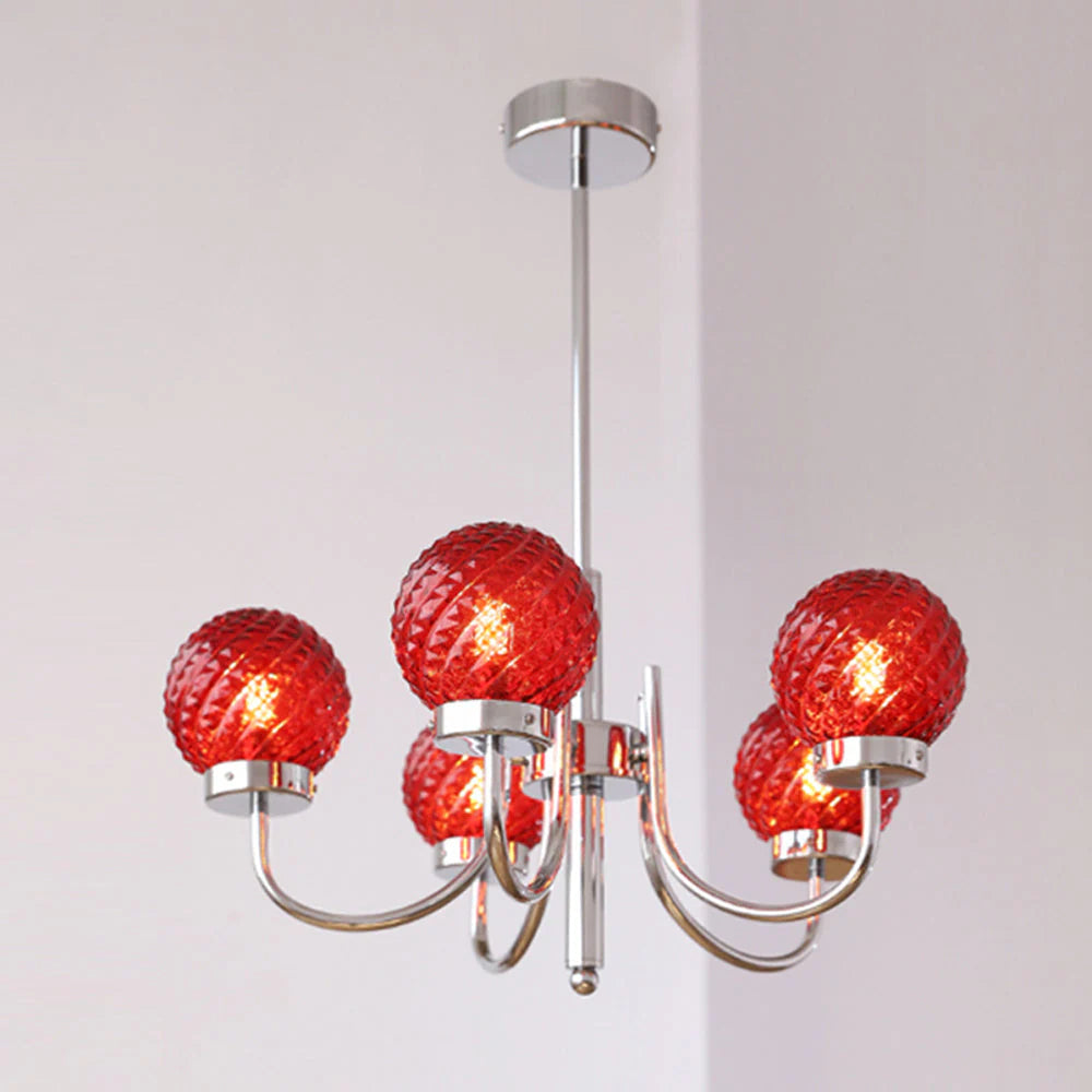 Valentina Red Glass Ball Pendant Light