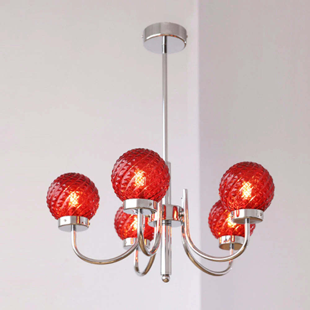 Valentina Red Glass Ball Pendant Light