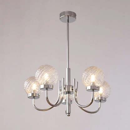 Valentina pendant light with 5 glass ball shades