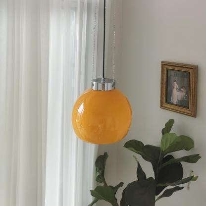 Yellow glass ball pendant light, Hailie style