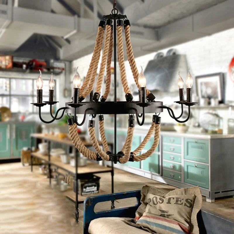 Epoch Industrial LED Pendant Light in living room