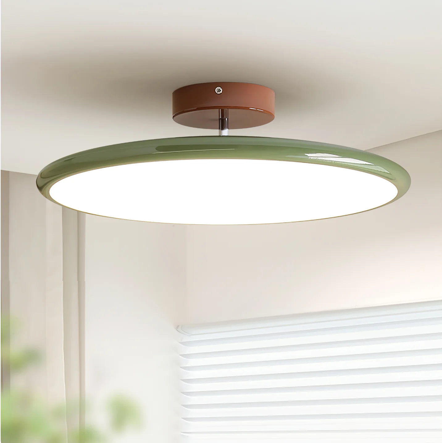Hailie Multicolor Metal Cream Ceiling Light Bedroom Living Room