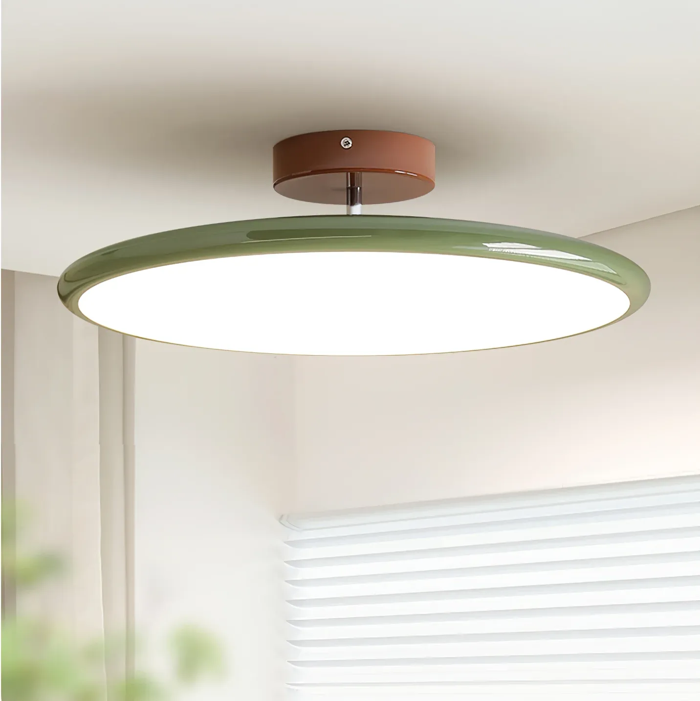 Hailie Multicolor Metal Cream Ceiling Light Bedroom Living Room