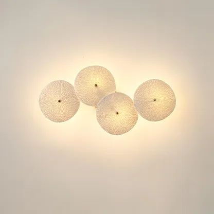Byers Minimalism Gold White Ceramic Metal Wall Lamp Bedroom Living Room