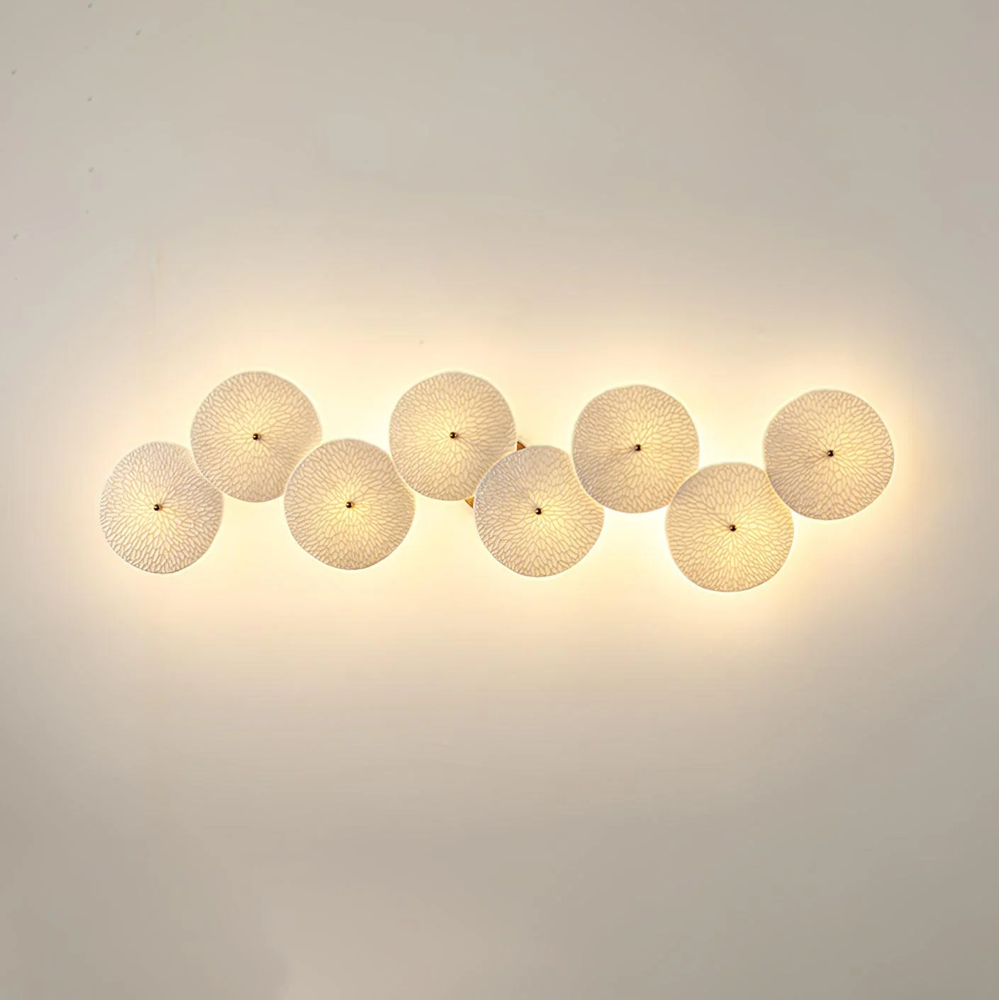 Byers Minimalism Gold White Ceramic Metal Wall Lamp Bedroom Living Room