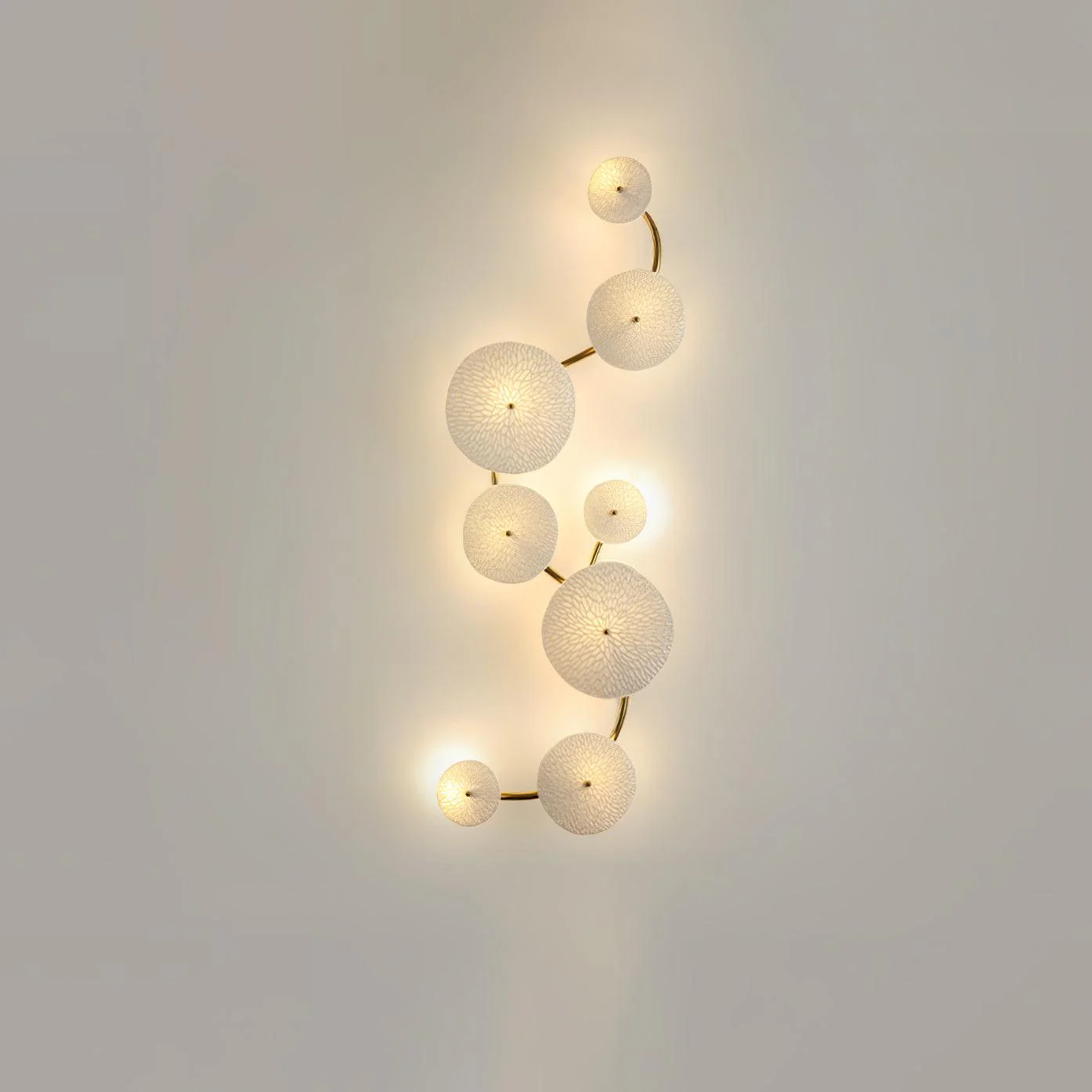 Byers Minimalism Gold White Ceramic Metal Wall Lamp Bedroom Living Room