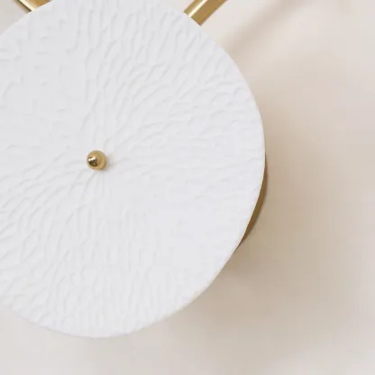 Byers Minimalism Gold White Ceramic Metal Wall Lamp Bedroom Living Room