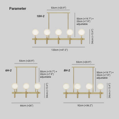Marilyn Pendant Light Dimensions and Specifications