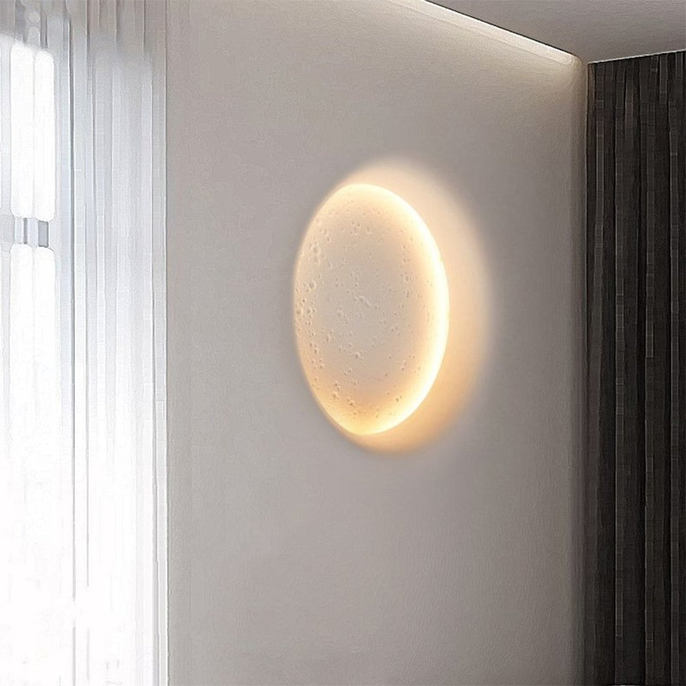Elif Moon Wall Lamp: Minimalist modern wall lighting Elif Decorative Moon Metal Gypsum Wall Lamp