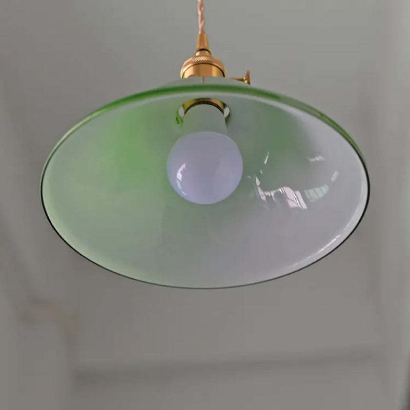 Hailie Rustic Green Glass Pendant Light - Lassola
