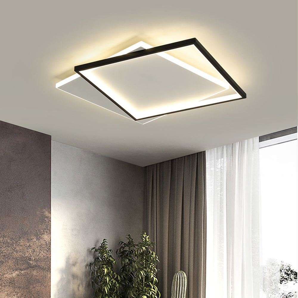 Modern Black and White Square Ceiling Light