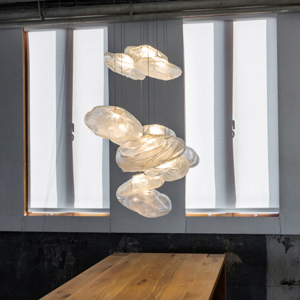 Byers glass pendant light in living room
