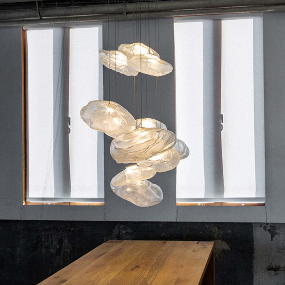 Byers glass pendant light in living room